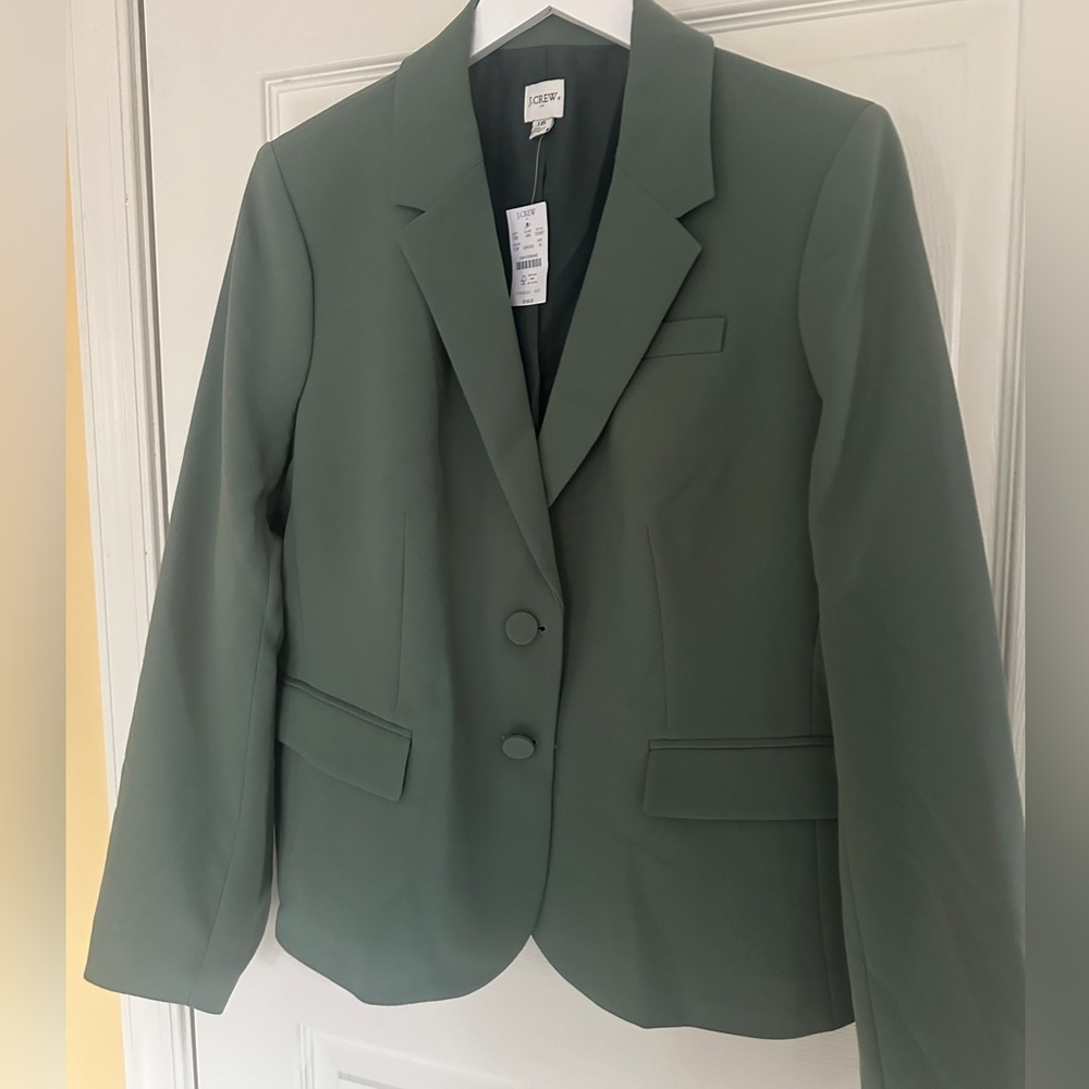 New J. Crew Sage Green Women's Blazer Sz 16